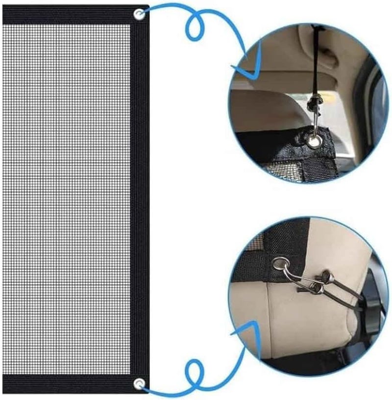 حاجز للكلاب داخل السيارة لطراز BMW X1 F48 (2016-2022)، شبكة فاصلة للحيوانات الأليفة بين المقاعد، شبكة عازلة متينة، تسمح للحيوانات الأليفة بالسفر باستخدام أحبال بونجي مرنة - Image 5