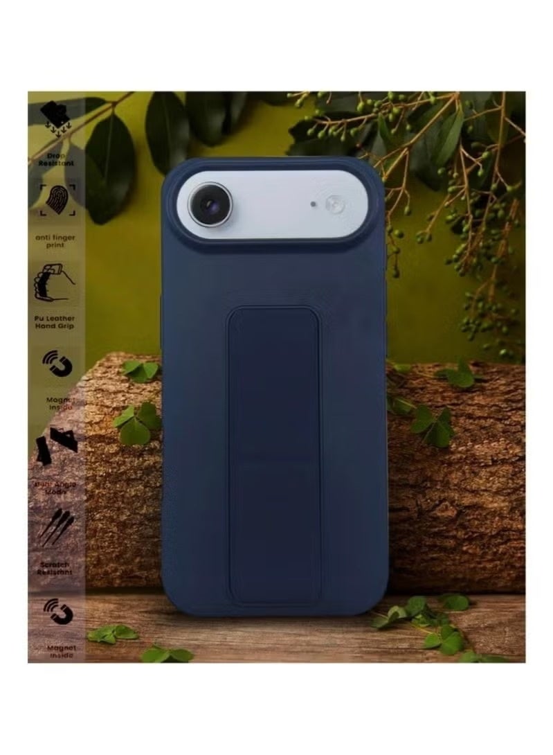 ACLIX Slim & Lightweight Apple iPhone 17 Air Case Cover with Built-In Magnetic Hand Grip – 3-in-1 Shock-Resistant TPU Protective Phone Case in Stylish Blue Featuring Secure Grip, Kickstand for Hands-Free Viewing & Full Access Cutouts – For iPhone 17 Air - Image 4