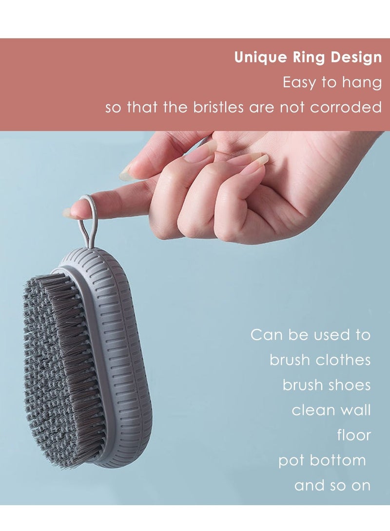 SYOSI Scrub Brush, Quality Soft Laundry Clothes Shoes Scrubbing Brush, Easy to Grip Household Cleaning Brushes, with Comfort Rubber Grip and Flexible Stiff Bristles, for Kitchen, Bathroom, Shower - Image 4
