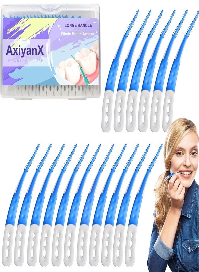 AxiyanX 84PCS Portable Dental Floss Picks,Soft Silica toothpicks,flossers for Adults Teeth Cleaning Tools,interdental Brushes Between Teeth,Disposable Dental Picks - Image 1