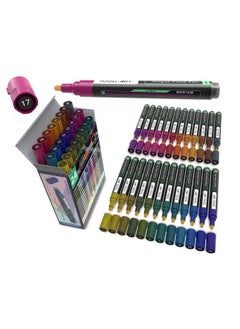 TOOLI-ART Acrylic Paint Markers Paint Pens Special Colors Set For Rock Painting Canvas Fabric Glass Mugs Wood Ceramics Plastic Multi Surface. Non Toxic Water Based (Jewel M)  - Image 2