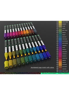 TOOLI-ART Acrylic Paint Markers Paint Pens Special Colors Set For Rock Painting Canvas Fabric Glass Mugs Wood Ceramics Plastic Multi Surface. Non Toxic Water Based (Jewel M)  - Image 5
