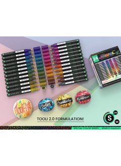 TOOLI-ART Acrylic Paint Markers Paint Pens Special Colors Set For Rock Painting Canvas Fabric Glass Mugs Wood Ceramics Plastic Multi Surface. Non Toxic Water Based (Jewel M)  - Image 3