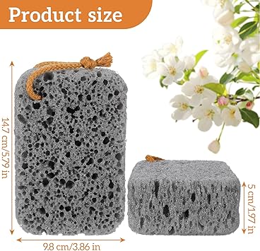 Ymapinc Body Sponge for Shower 2 Pcs Large Size Exfoliating Bath Sponges for Bathroom Soft Loofah Sponge Scrubber Body Cleaning Accessories for Men Women Gray RedBrown - Image 2