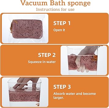 Ymapinc Body Sponge for Shower 2 Pcs Large Size Exfoliating Bath Sponges for Bathroom Soft Loofah Sponge Scrubber Body Cleaning Accessories for Men Women Gray RedBrown - Image 5