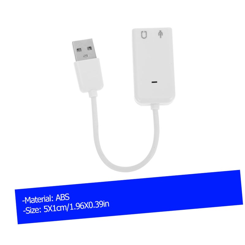 قطعتان من محول بطاقة الصوت الخارجي USB مع مدخل ميكروفون ومخرج سماعة رأس لتقليل ضوضاء الصوت للكمبيوتر المحمول - Image 3