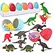 ZOHANINDL 12 Dinosaur Eggs Toys Surprise Pack with 12 Unique Dinosaur FiguresGoodie Bag StuffersPinata fillers Easter Eggs dongcohCarnival Prizes Treasure Box Christmas Stocking Stuffers Treasure Box - Image 4