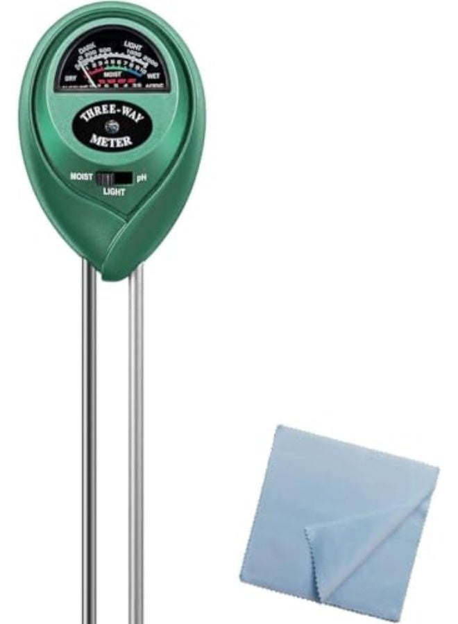 Generic Lonimia Soil Tester, Light and PH Tester, Metal Material Three-In-One Mode Plug And Play No Battery Practical Testing Tool, Suitable For Test Soil Moisture, Light And pH Value  - Image 1