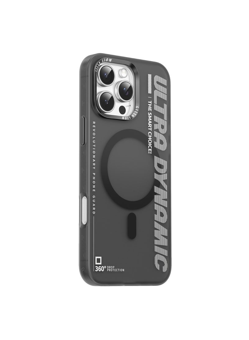 GREEN LION iPhone 16 Pro Ultra MagSafe Case / Protection with Style / Powerful Attraction / Creative Sport Style / Ultra-Shockproof / Anti-Scratch Edge / Anti-Fingerprint / Metal Buttons - Black Titanium - Image 1