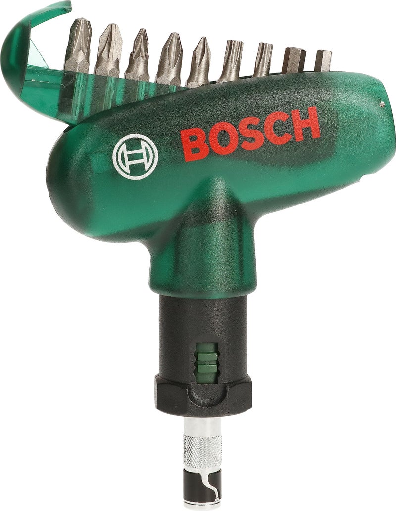 Bosch Pocket Screwdriver Bit Set, 10 Pieces, For Basic Screwdriving With 25mm Screwdriver Bits - Image 1