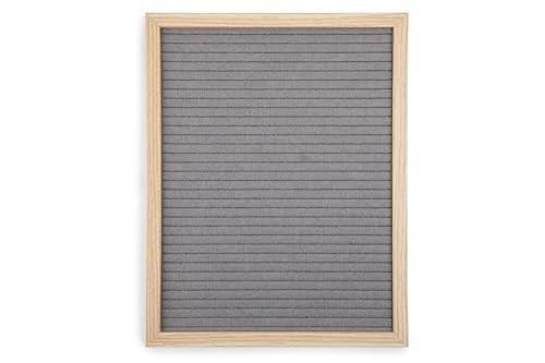 Core Home Felt Letter Board with Vintage Frame and Stand - Includes 128 Letters, Numbers, and Symbols - 11" x 14" - Grey - Image 1