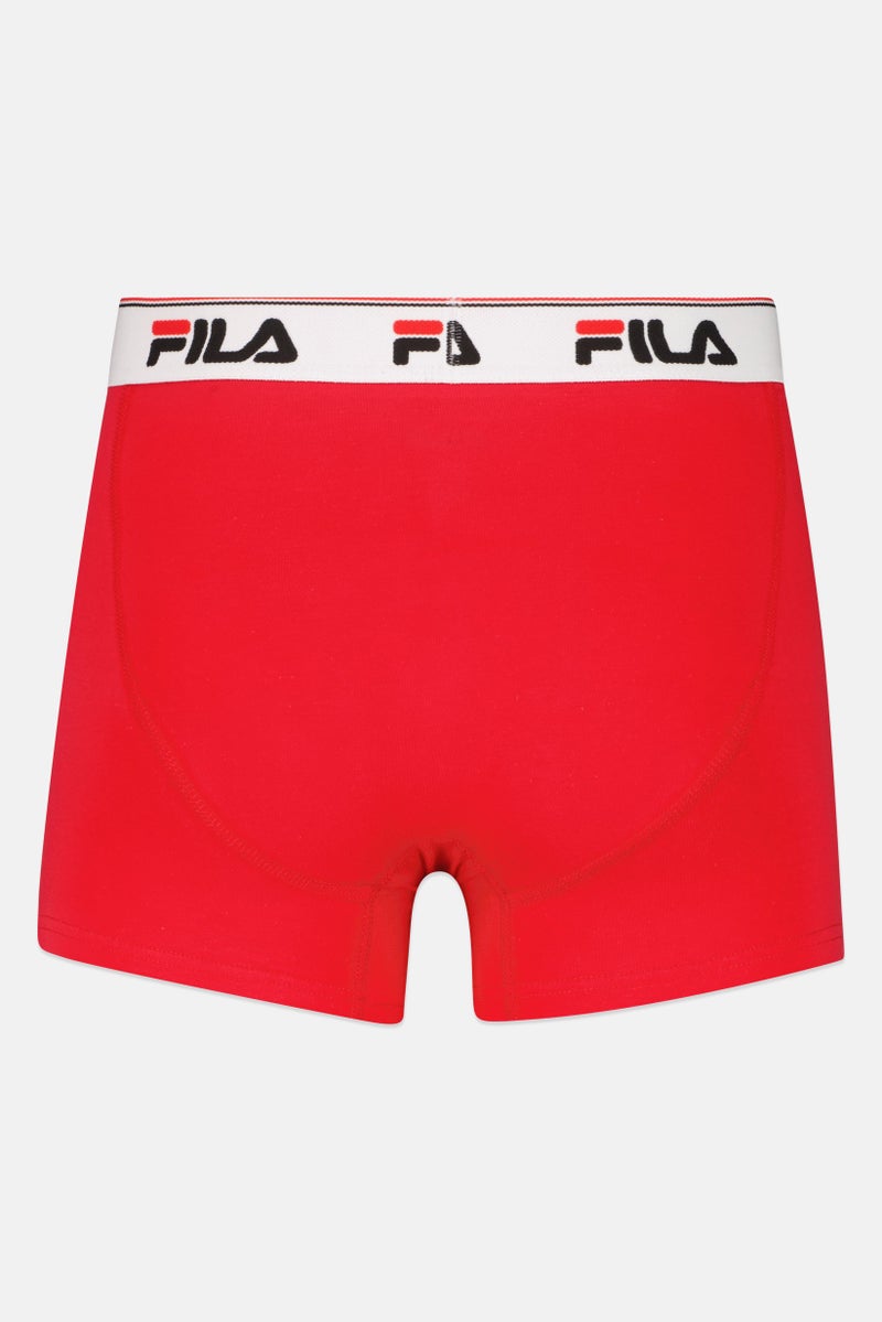 FILA سراويل منخفضة الارتفاع للرجال 3 قطع بشعار العلامة التجارية، متعددة الألوان - Image 2