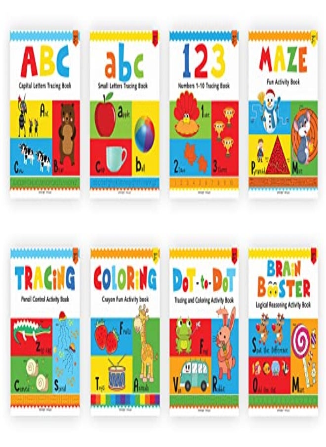 Preschool Complete Learning Activity Pack For Kids (Box Set Of 8 Books) 