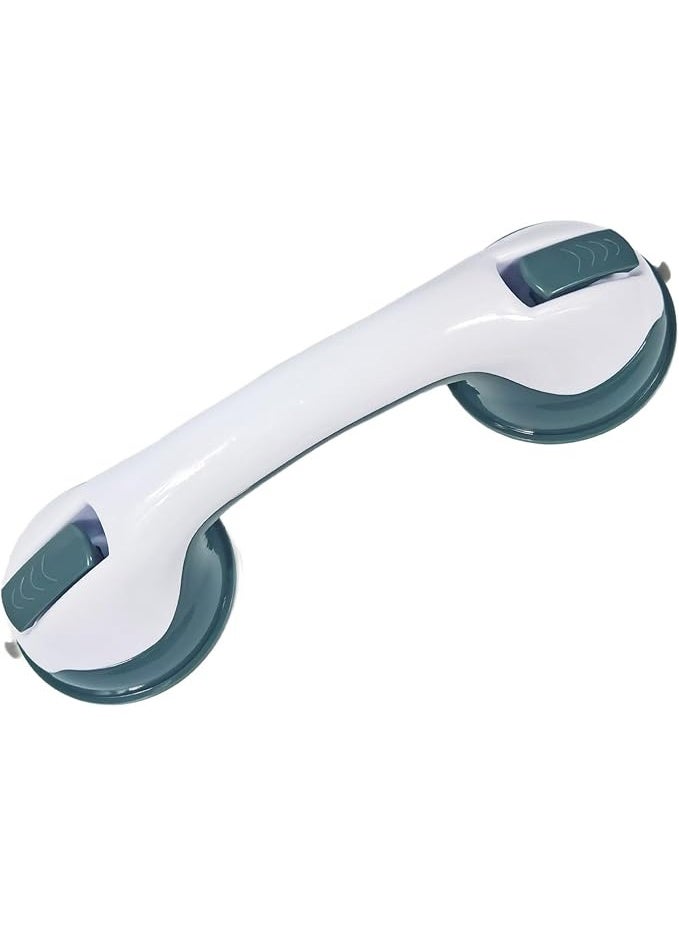 Suction Cup Shower Grab Bar with Strong Safety Grip (15.5 Inch) - Heavy Duty Removable Bathroom Handle for Seniors and Handicap - No Drilling Waterproof Safety Rail (1 Pack)