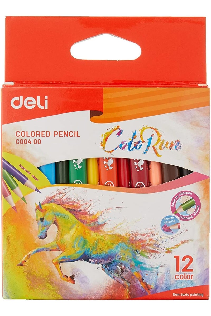 Deli Colored Pencils Set, Pack of 12 EC09900 - Image 1