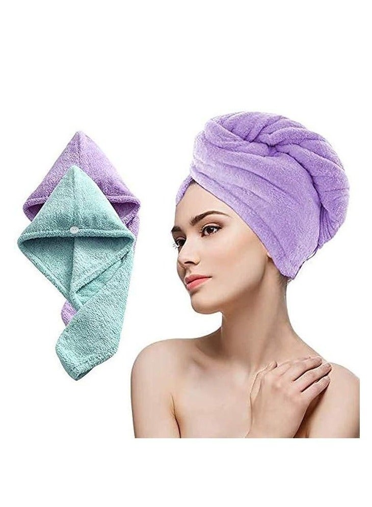 Hair Towel Wrap Absorbent Towel Hair-Drying Bathrobe Magic Hair Warp Towel Super Quick Microfiber - Image 1