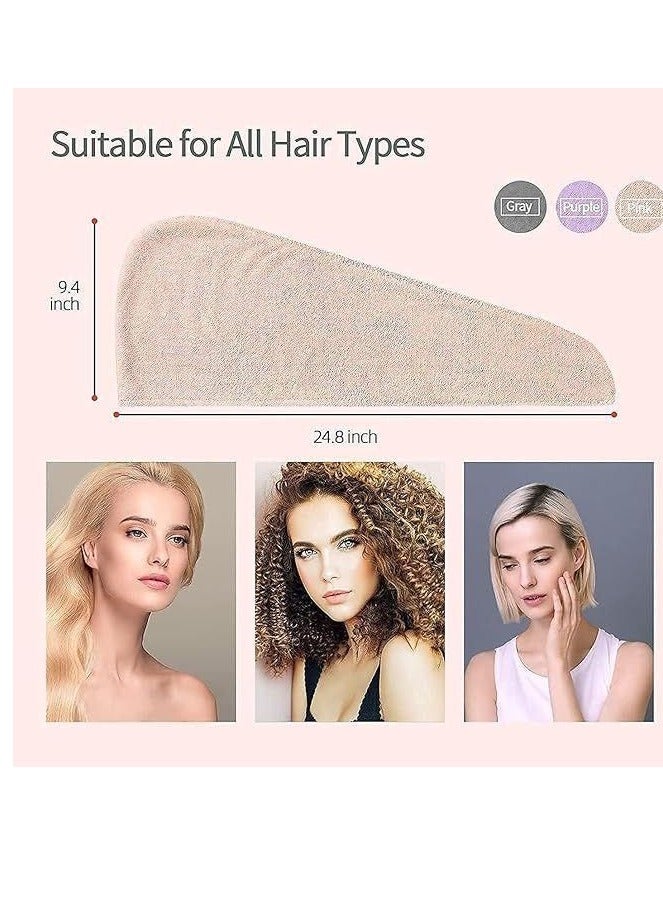 Hair Towel Wrap Absorbent Towel Hair-Drying Bathrobe Magic Hair Warp Towel Super Quick Microfiber - Image 3