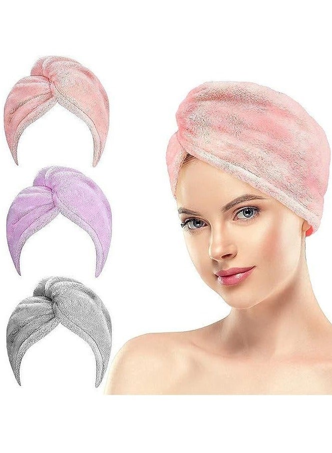 Hair Towel Wrap Absorbent Towel Hair-Drying Bathrobe Magic Hair Warp Towel Super Quick Microfiber - Image 5