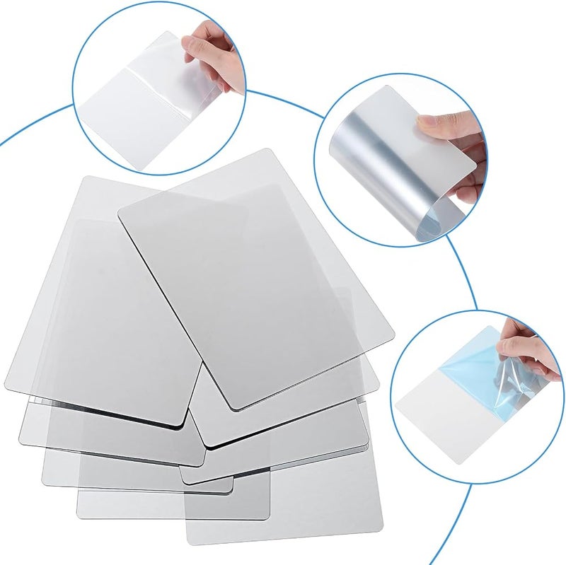 HaiFafafaing 10 pcs Acrylic Mirror Sheet 6.3 "X4 Plastic Safety Mirror Stickers Sheets Non Glass Small Mirrors for Crafts Double Sided Frameless Flexible Mirror Adhesive Mirror Tiles for Classroom Bedroom Decor - Image 3