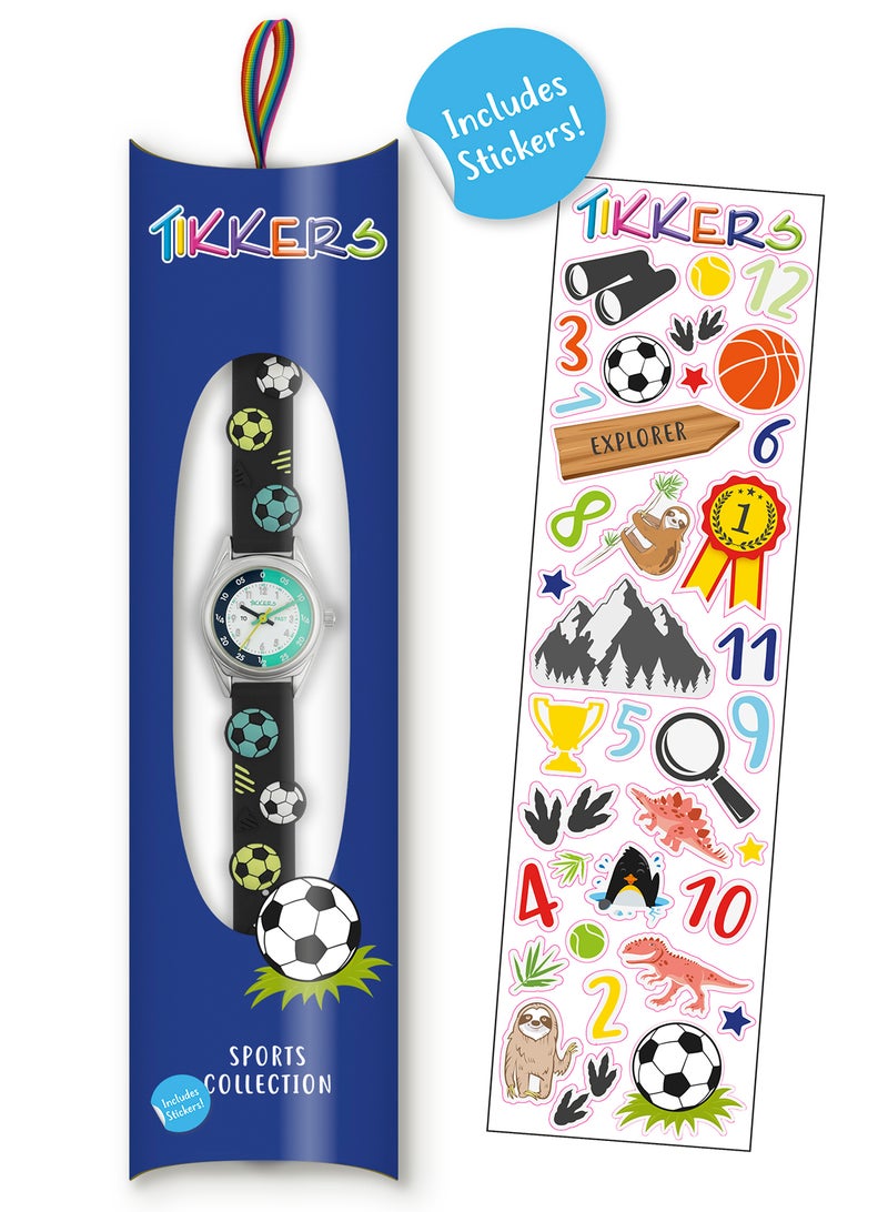 Tikkers Time Teacher 3D Navy Football Silicone Strap Watch - ATK1101 - Image 4