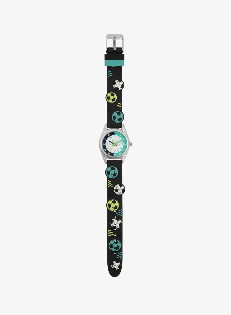 Tikkers Tikkers Time Teacher 3D Navy Football Silicone Strap Watch - ATK1101