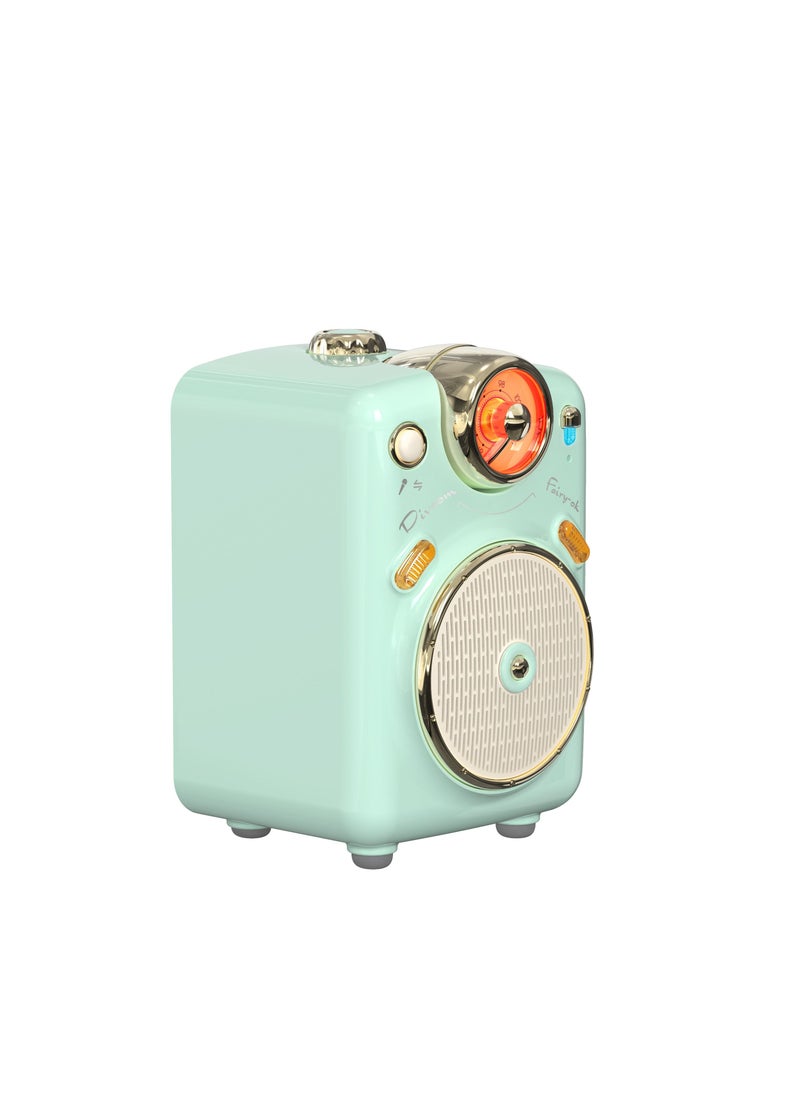 Divoom Fairy OK Portable Stylish Bluetooth Speaker With Microphone Karaoke Function Retro Style Green  - Image 2