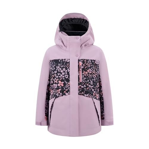 Roxy Girls' Heavyweight Ski Snow Hooded Jacket, Insulated & Waterproof, Discreet Mauve, 8-10 - Image 1