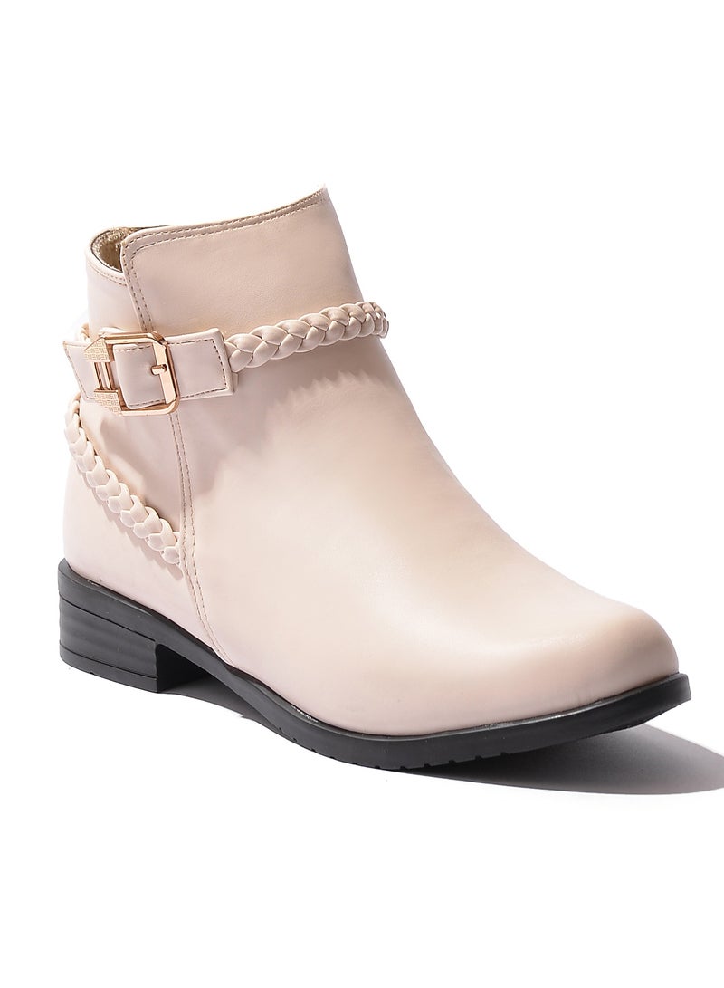 LIFESTYLISH Ankle Boots G-23 Leather - Beige  - Image 3