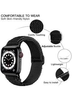 O Ozone Stretchy Nylon Straps For Apple Watch Series 10 | Ultra 2 | 8 Ultra | 9 | 8 | 7 | 6 , 49/46/45/44/42mm Adjustable Sport Elastics Wristband smartwatch Band  - Image 3