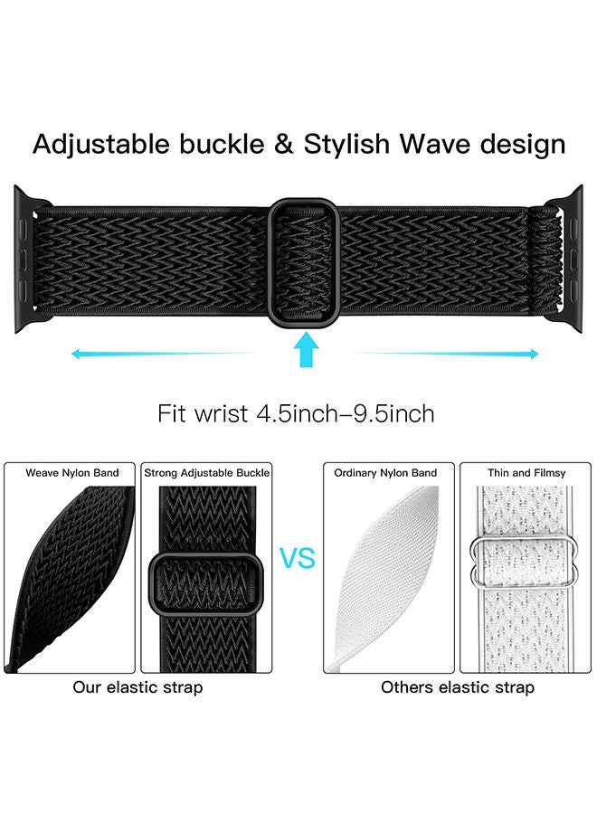 O Ozone Stretchy Nylon Straps For Apple Watch Series 10 | Ultra 2 | 8 Ultra | 9 | 8 | 7 | 6 , 49/46/45/44/42mm Adjustable Sport Elastics Wristband smartwatch Band  - Image 4