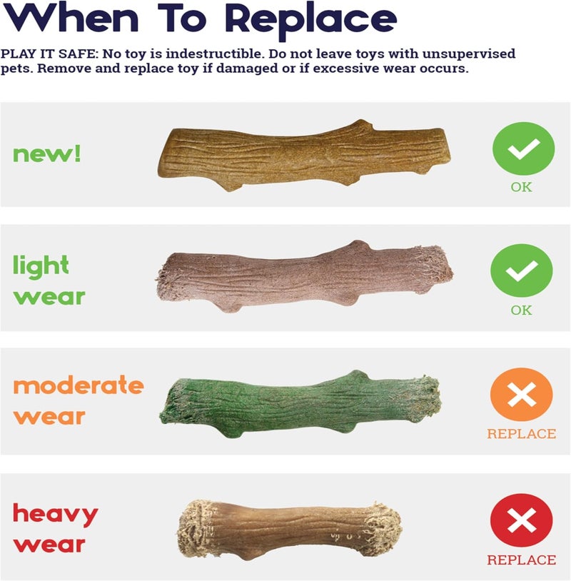 بيتستاجيز لعبة مضغ للكلاب من نوع Dogwood Wood Alternative من Petstages، مصنوعة من خشب الميسكيت، متوسطة الحجم - Image 4