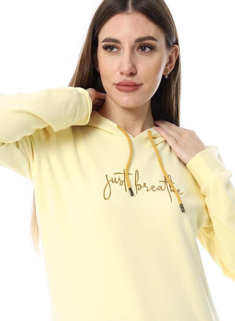 Caesar WomenEmbroidery Melton sweat Shirt With Long Sleeves  - Image 2