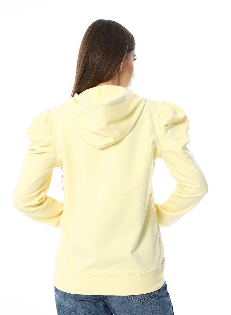 Caesar WomenEmbroidery Melton sweat Shirt With Long Sleeves  - Image 4