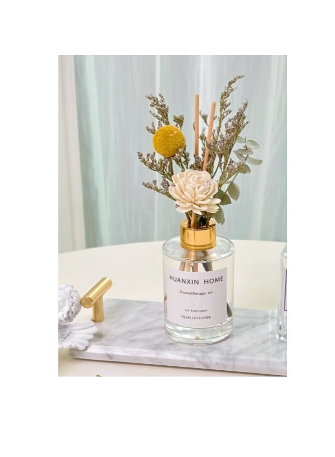 مجموعة معطرات جو برائحة الزهور، مع أعواد مزينة باللؤلؤ، معطر جو منزلي، مناسب للمنزل والمكتب والحمام، برائحة الفريزيا، ١٢٠ مل