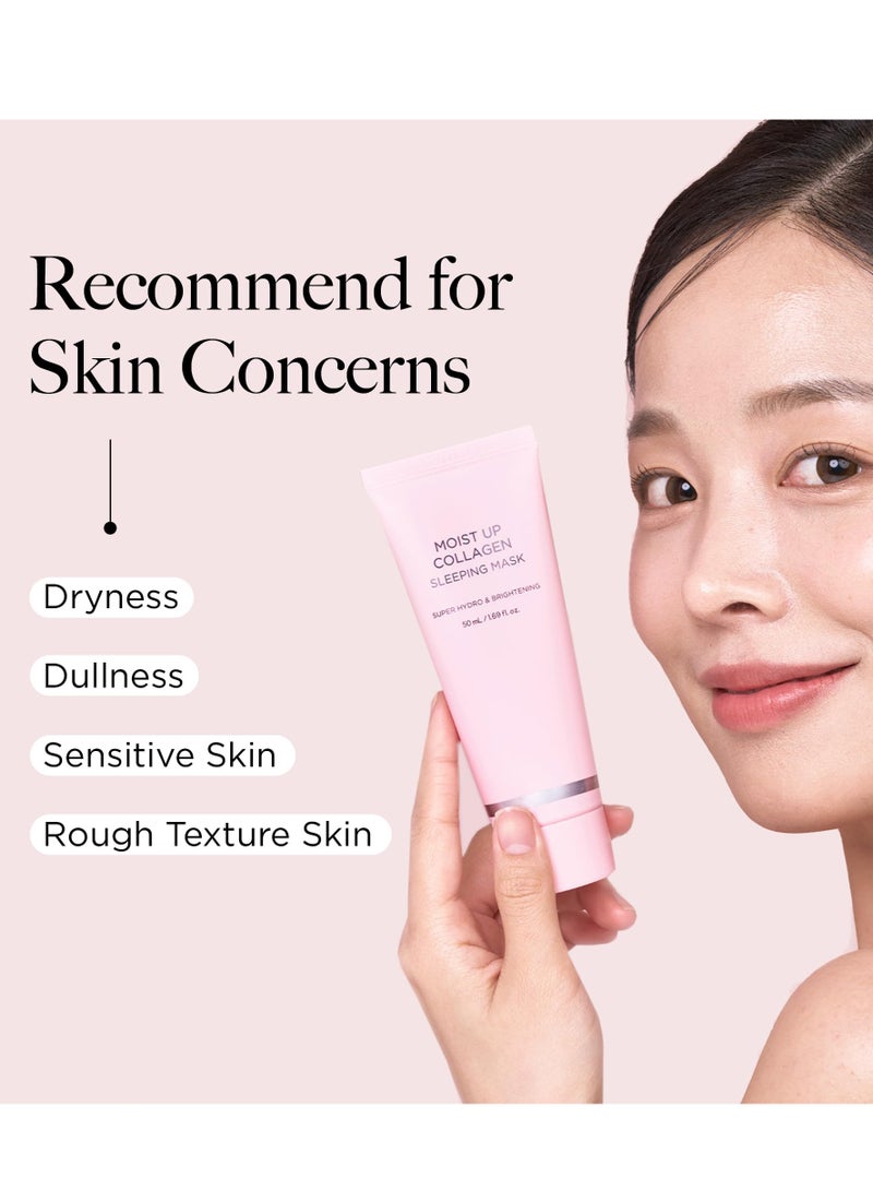 Barakah Moist Up Collagen Sleeping Face Mask Skincare, Hydrating, brightening Sleep Mask for Overnight Face Cream with Vitamin E, Korean Face Masks for Skin care, Anti Aging Moisture 50ML, 1.69fl.oz - Image 5