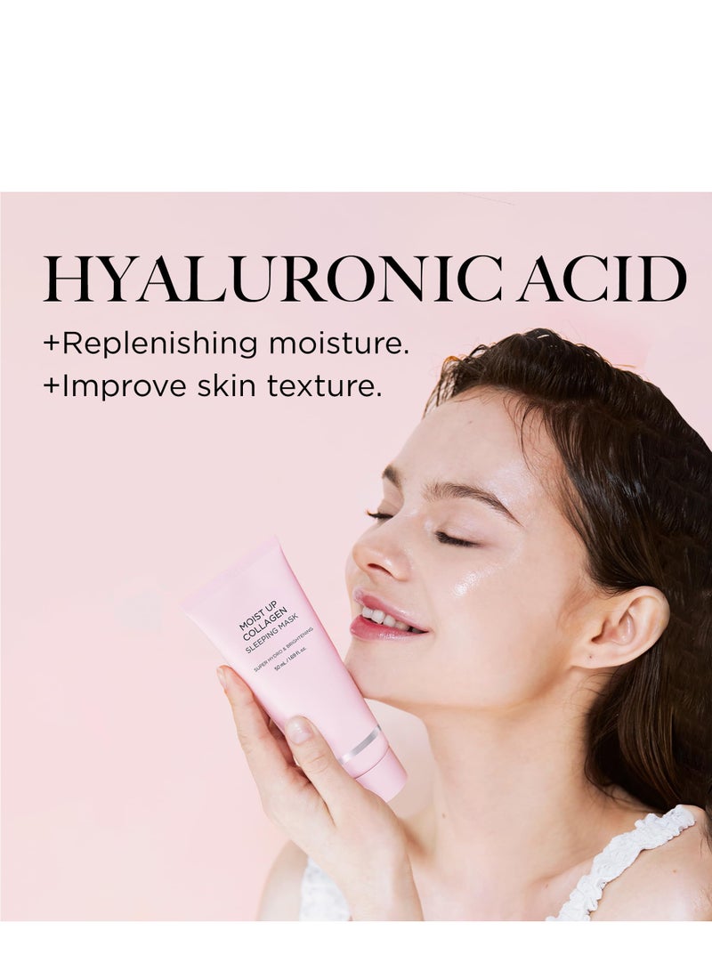 Barakah Moist Up Collagen Sleeping Face Mask Skincare, Hydrating, brightening Sleep Mask for Overnight Face Cream with Vitamin E, Korean Face Masks for Skin care, Anti Aging Moisture 50ML, 1.69fl.oz - Image 2