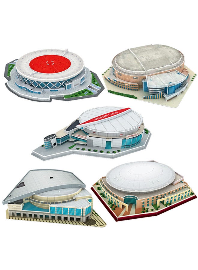 3D 3D Puzzle Paper Splicing Basketball Hall Building Model Basketball Court Fans Diy Assembling Toys-Color:002 Feng. Tian. Zhong. Xin - Image 2