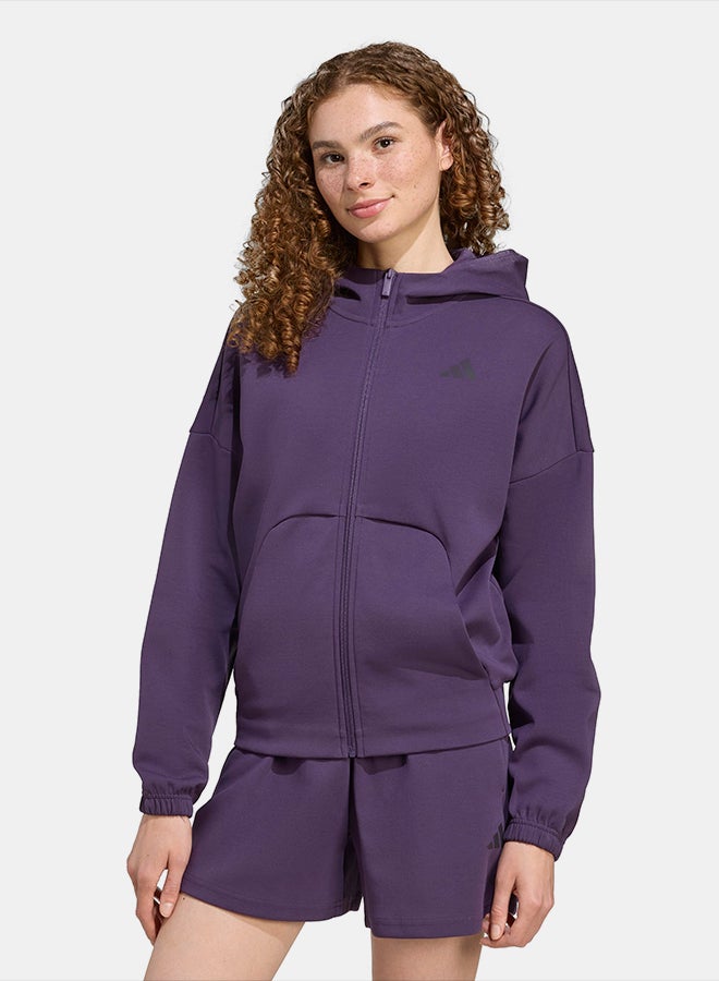 Adidas Future Icons Small Logo Full-Zip Hoodie - Image 1