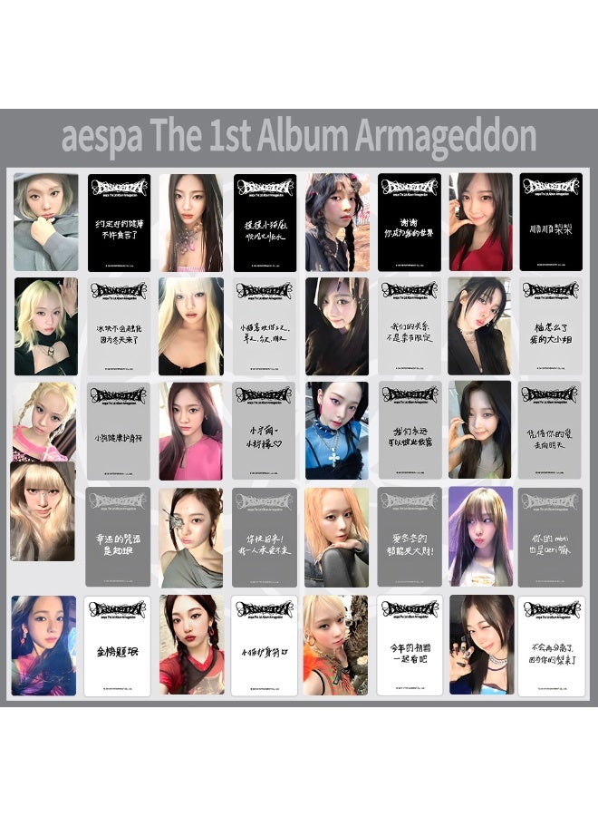 NIBEMINENT 4 Pcs Kpop AESPA Armageddon Lomo Cards Card For Fans Collection Gifts - Image 2