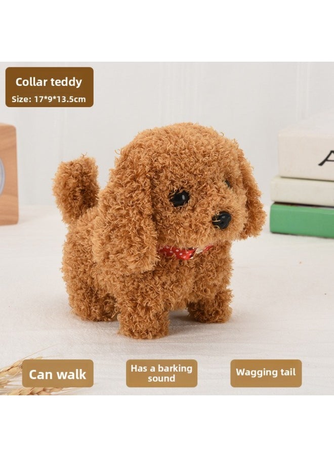 A Generation Of Plush Electric Puppies Can Walk, Bark, Wag Their Tails And Nod, Electric Puppies Stall Toy Dogs-Color:Collar Saint Bernard [grey]-Specification:Rechargeable Battery Model  - Image 5