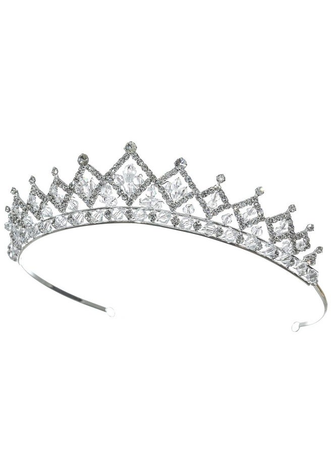 SAMKY Crystal Wedding Tiara Bridal Headpiece For Brides Hair Accessories For Woman  - Image 2
