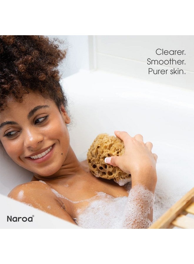 Naroa Massage Natural Shower Sponge Unbleached Body Scrubber Puff Bath Sponge For Healthy Skin Eco Friendly Sustainable Sea Sponge (Massage Small) - Image 3