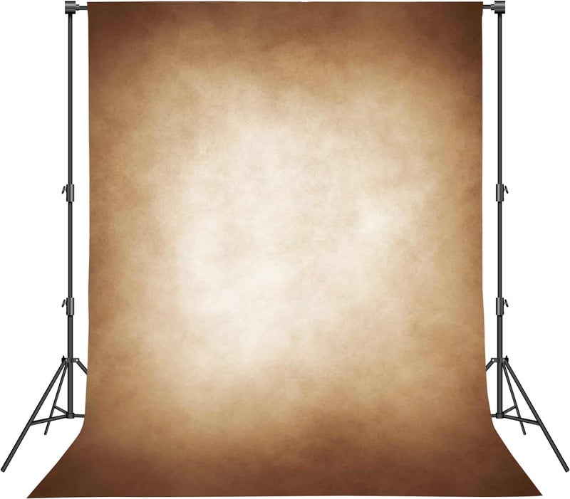 Haboke Abstract Latte Brown Professional Photography Backdrop for Adult Portrait Photo Props Booth Background Photoshoot Studio with Thick Ployester Fabric Roller Pocket on Top(12x8ft) - Image 1