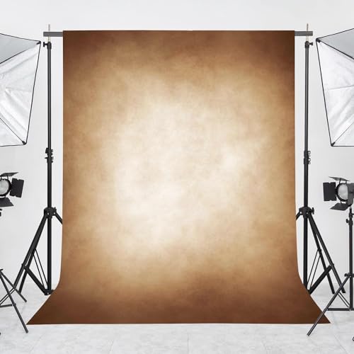 Haboke Abstract Latte Brown Professional Photography Backdrop for Adult Portrait Photo Props Booth Background Photoshoot Studio with Thick Ployester Fabric Roller Pocket on Top(12x8ft) - Image 5