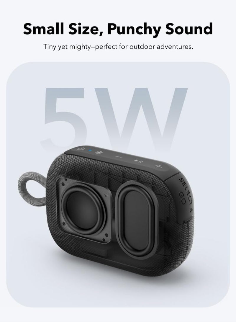 Soundcore Select 4 Go Ultra-Portable Bluetooth Speaker, 20-Hour Playtime, IP67 Water and Dust Resistance, Floatable, Customizable Professional EQ, and Wireless Stereo Pairing  - Image 4