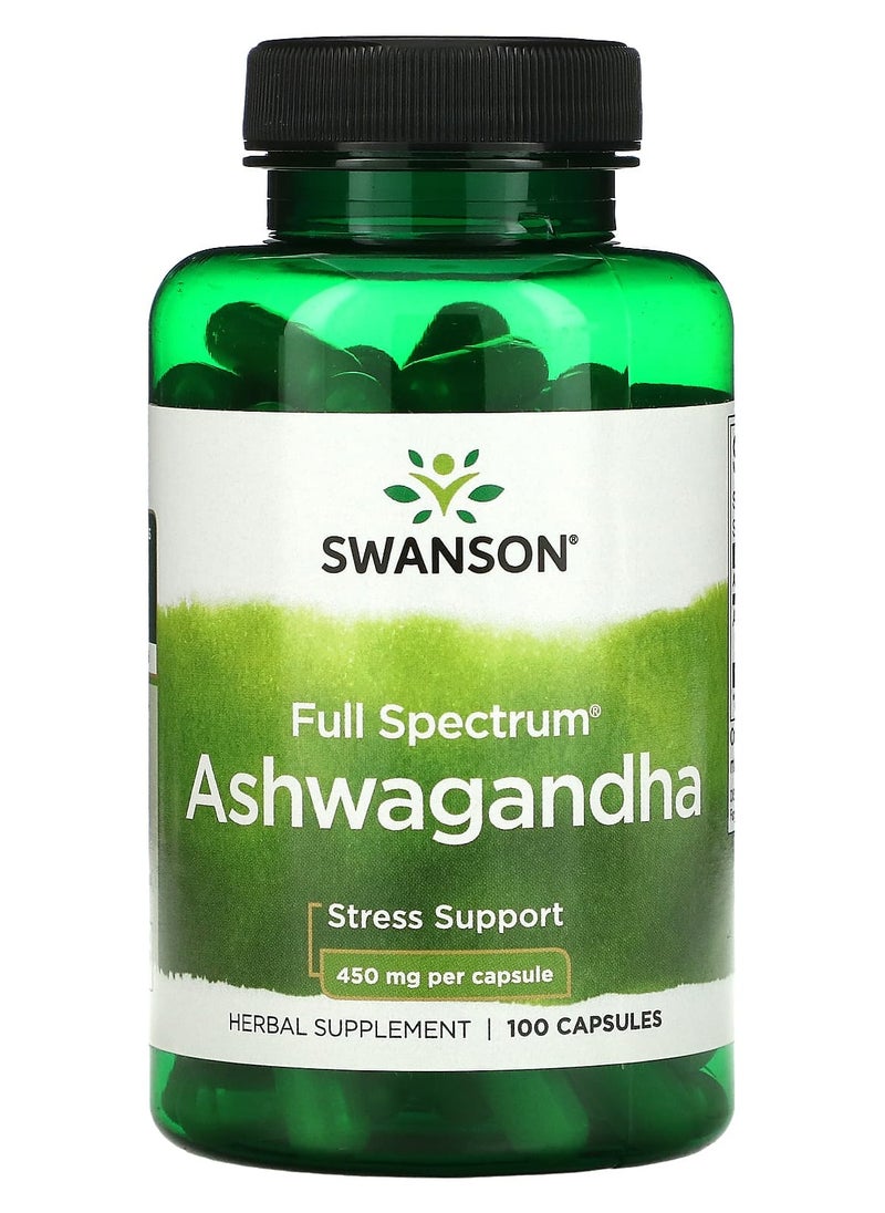 SWANSON - Ashwagandha, 450 mg, 100 Capsules - Image 1