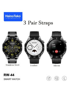 Haino Teko Haino Teko RW44 Round Screen AMOLED Display Smart Watch With 3 Pair Straps and Wireless Charger For Gents and Boys  - Image 2