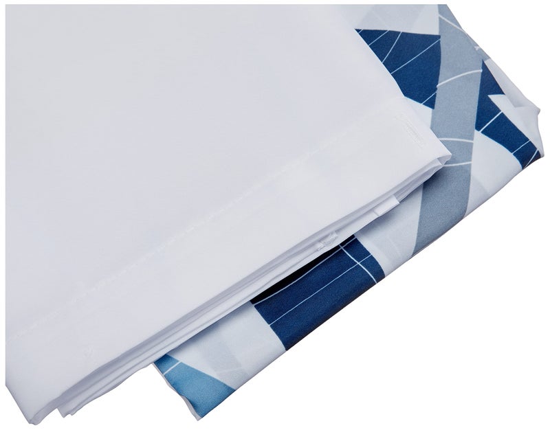 InterDesign Forest Fabric Shower Curtain for Master, Guest, Kids', College Dorm Bathroom, 72" x 72", Blue and Gray - Image 3