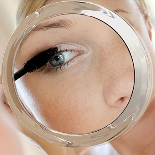 Essential Skin Solutions 15X Magnifying Mirror – Use for Makeup Application - Tweezing – and Blackhead/Blemish Removal – 6 Inch Round Mirror with Three Suction Cups for Easy Mounting - Great for Travel - Image 2