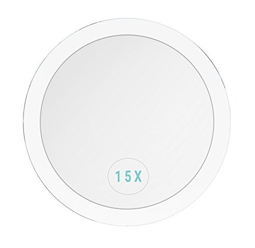 Essential Skin Solutions 15X Magnifying Mirror – Use for Makeup Application - Tweezing – and Blackhead/Blemish Removal – 6 Inch Round Mirror with Three Suction Cups for Easy Mounting - Great for Travel - Image 5